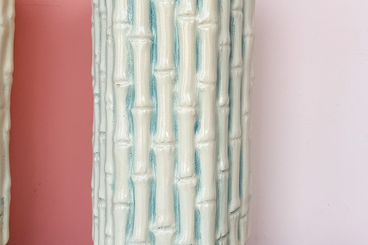 Pair of Faux Bamboo Lamps