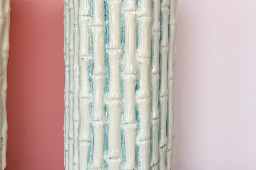 Pair of Faux Bamboo Lamps