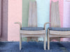 Set of Six McGuire Coastal Chic Rattan Dining Chairs