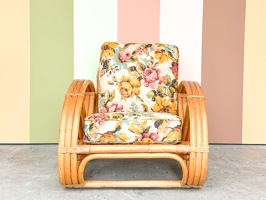 Old Florida Rattan Pretzel Chair