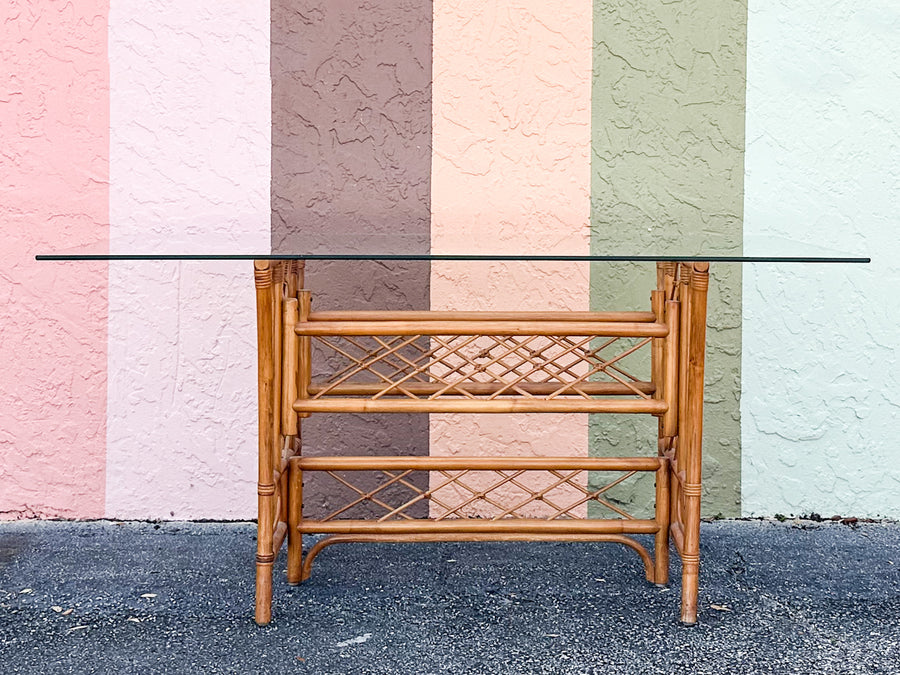 MCM Cantilever Rattan Dining Set