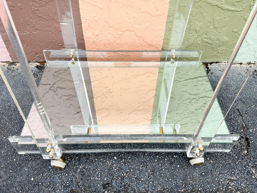 Glam Lucite Bar Cart