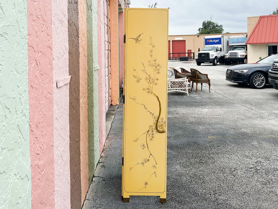 Yellow and Green Chinoiserie Screen