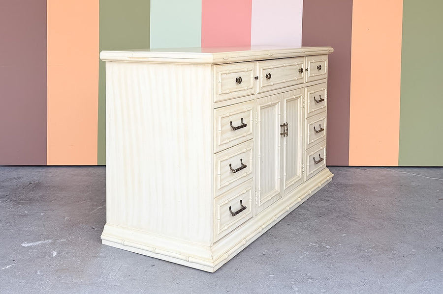 Thomasville Faux Bamboo Flip Top Server