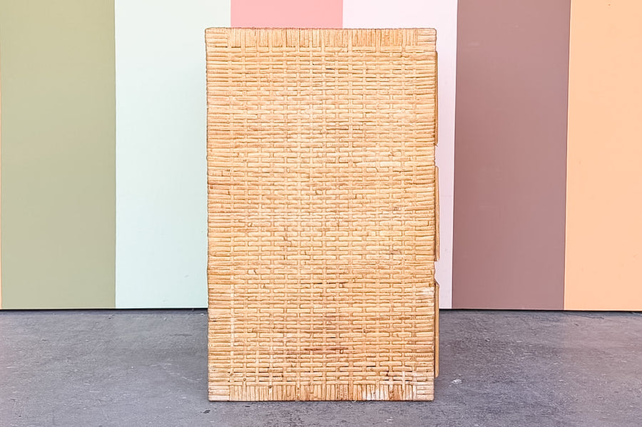 Island Style Rattan Wrapped Oversized Nightstand