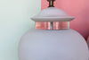 Pair of MCM White Ginger Jar Lamps