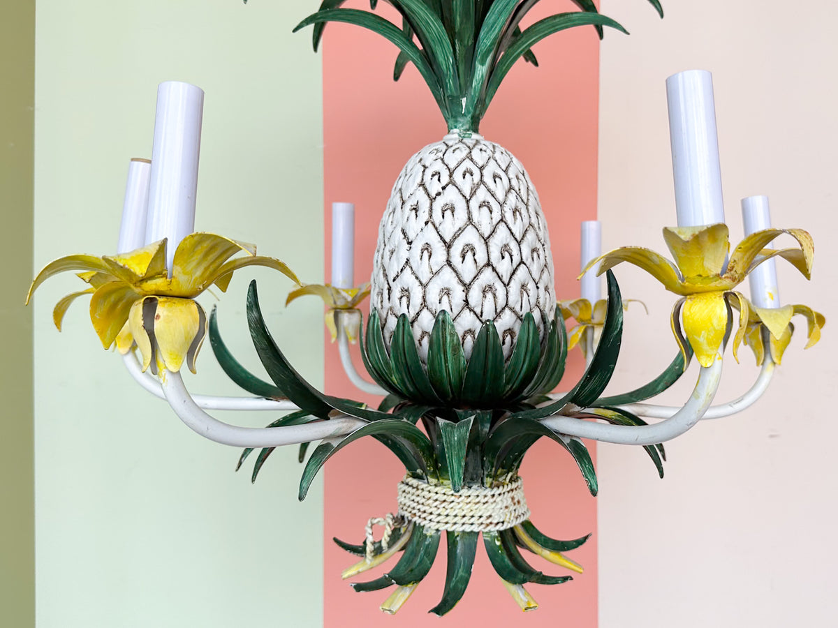 Tole Pineapple Chandelier