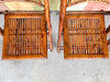 Set of Four Bamboo and Cane Folding Chairs