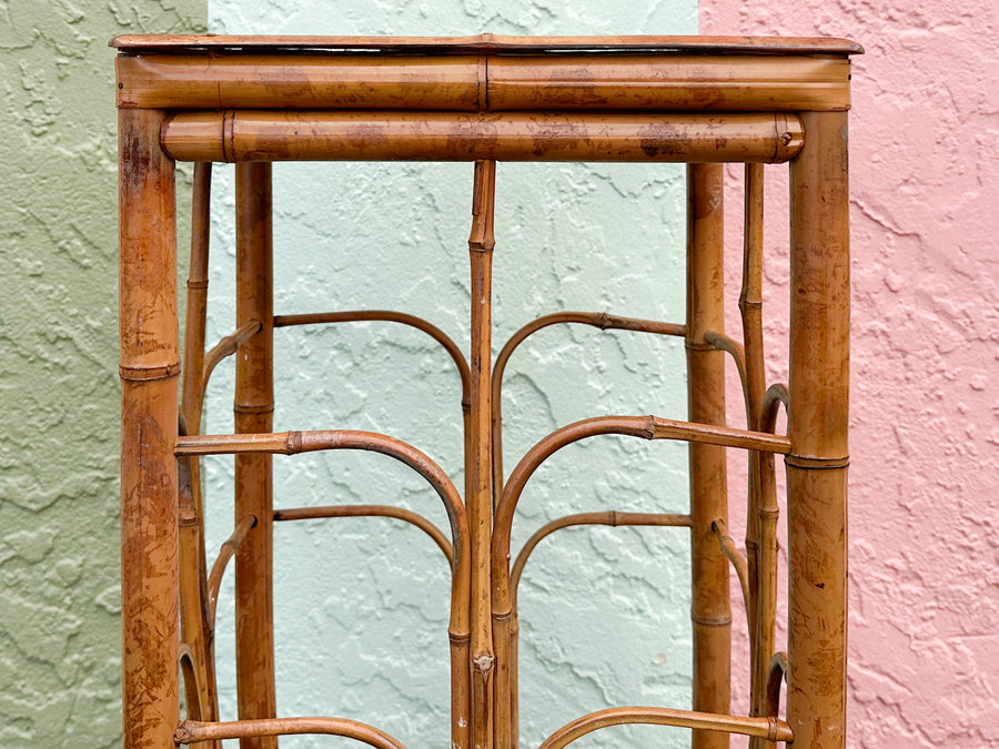Pair of Rattan Plant Stands