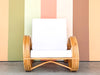 Old Florida Style Rattan Lounge Chair