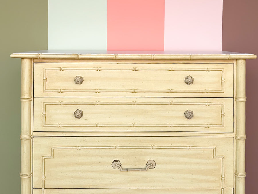 Thomasville Faux Bamboo Tall Chest