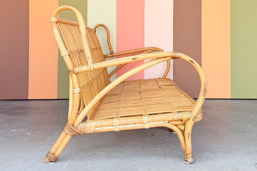 Old Florida Rattan Sofa
