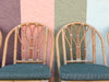 Set of Six Old Florida Rattan Dining Chairs