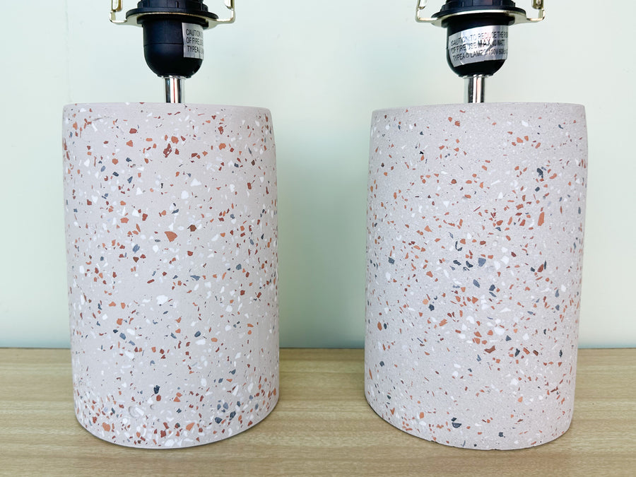 Pair of Cute MCM Terrazzo Lamps