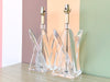 Pair of MCM Lucite Lamps