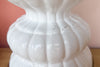 Pair of MCM Fluted White Ceramic Lamps