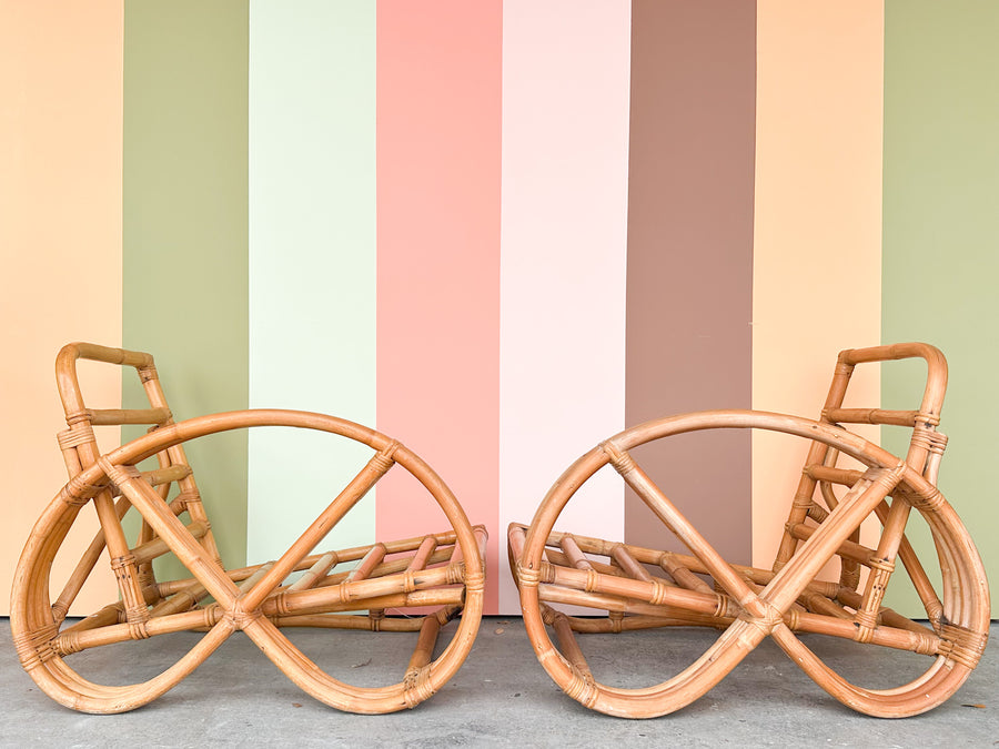 Old Florida Rattan Pretzel Sofa