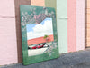 Pink and Green Lacquer Bird Mirror