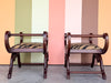 Pair of Regency Style Mahogany X Benches