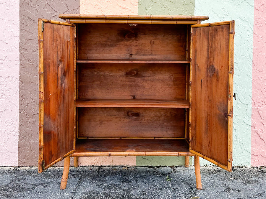 West Indies Style Bamboo Cabinet