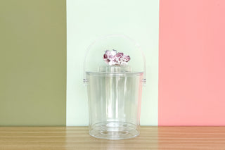Purple Coral Lucite Ice Bucket