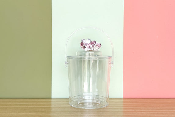 Purple Coral Lucite Ice Bucket