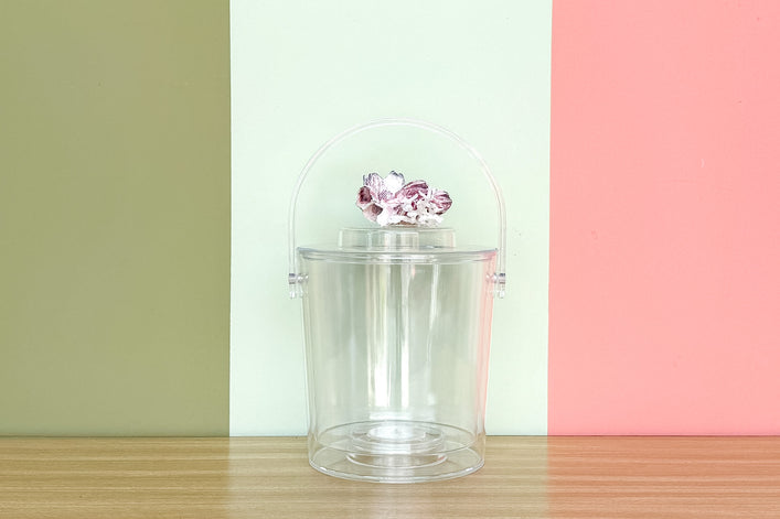 Purple Coral Lucite Ice Bucket