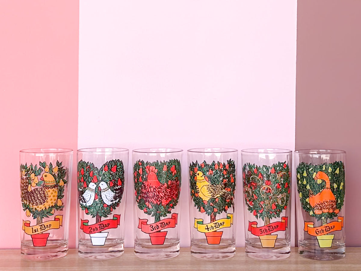 Twelve Days of Christmas Glassware