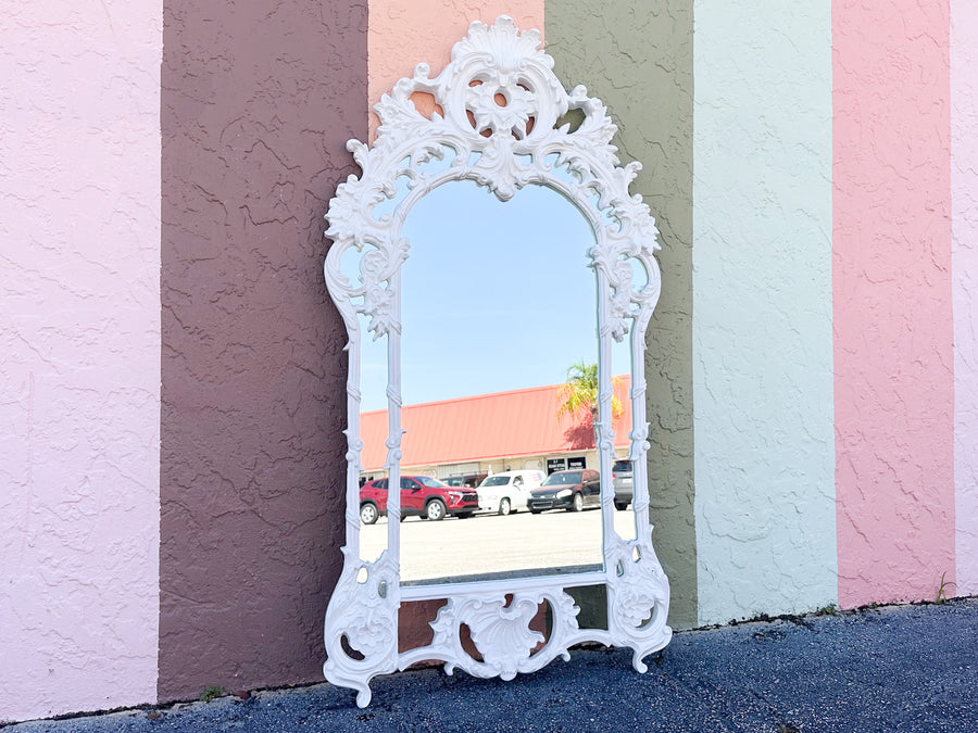 Newly Painted Rococo Style Mirror