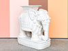 White Terracotta Elephant Garden Seat