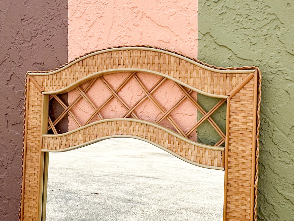 Rattan Lattice Mirror