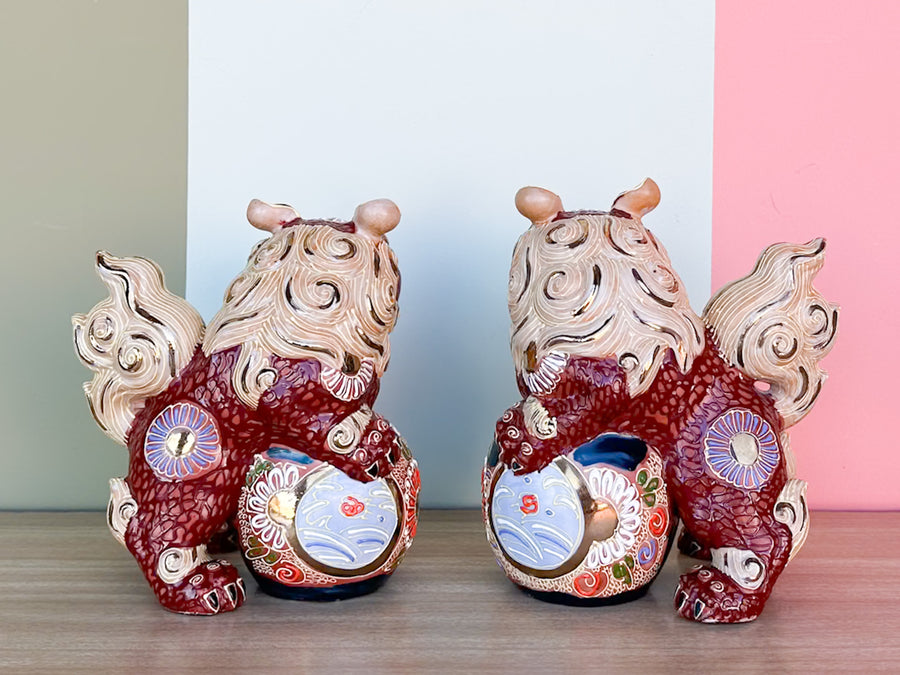 Pair of Colorful Foo Dogs