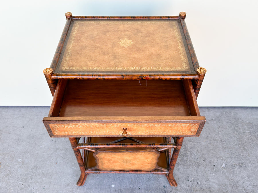 Maitland Smith Rattan Side Table