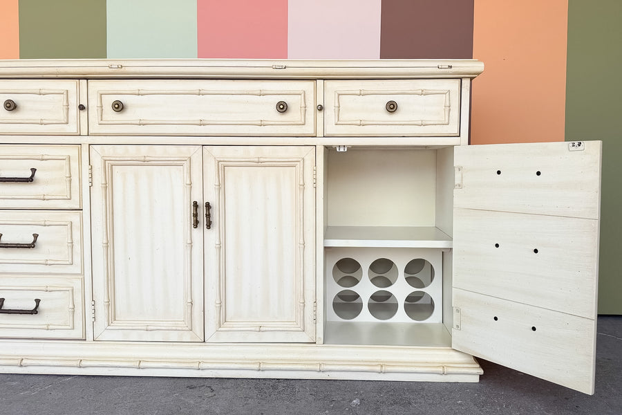 Thomasville Faux Bamboo Flip Top Server