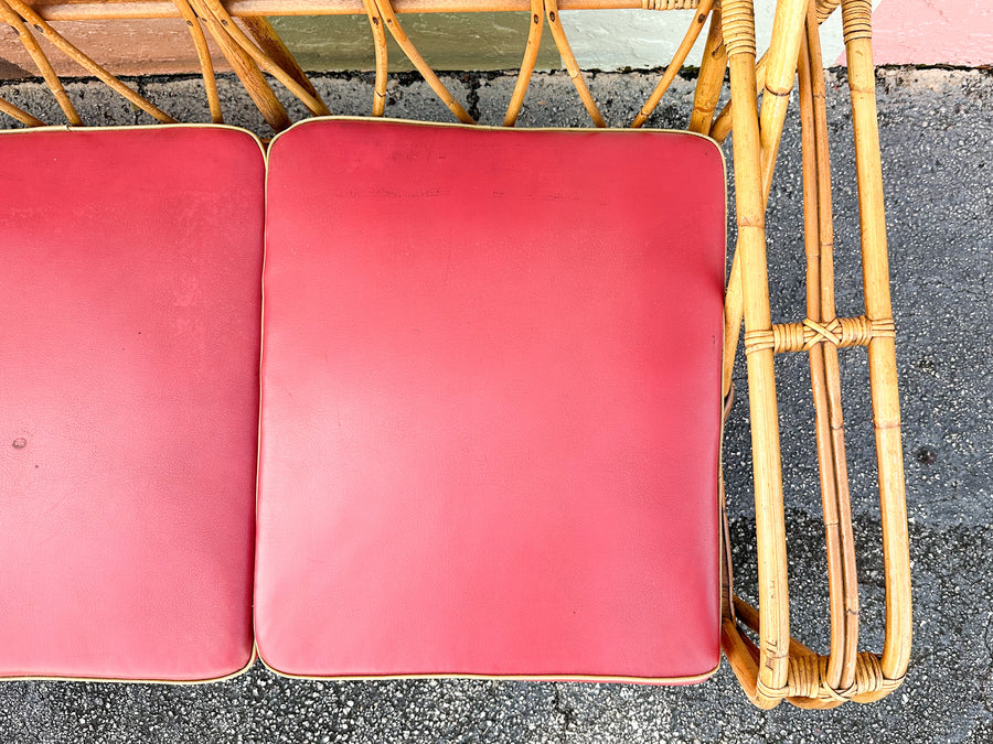 1940s Heywood Wakefield Rattan Sofa