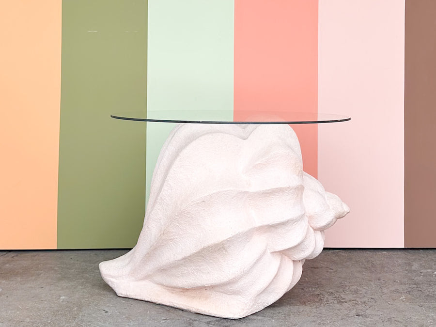 Plaster Conch Shell Coffee Table
