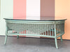 Seafoam Green Ficks Reed Rattan Coffee Table