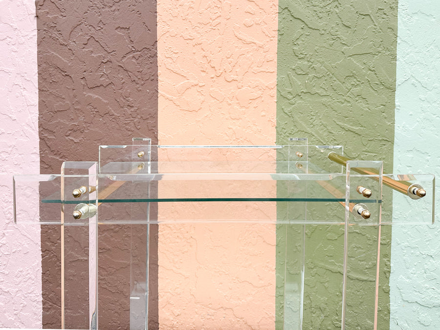 Glam Lucite Bar Cart
