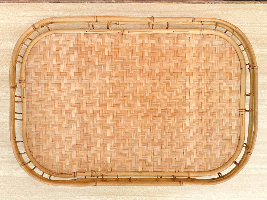 Set of Four Bamboo Trays