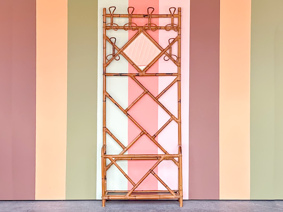 Chippendale Rattan Hall Tree