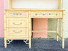 Hand Painted Thomasville Faux Bamboo Desk and Hutch