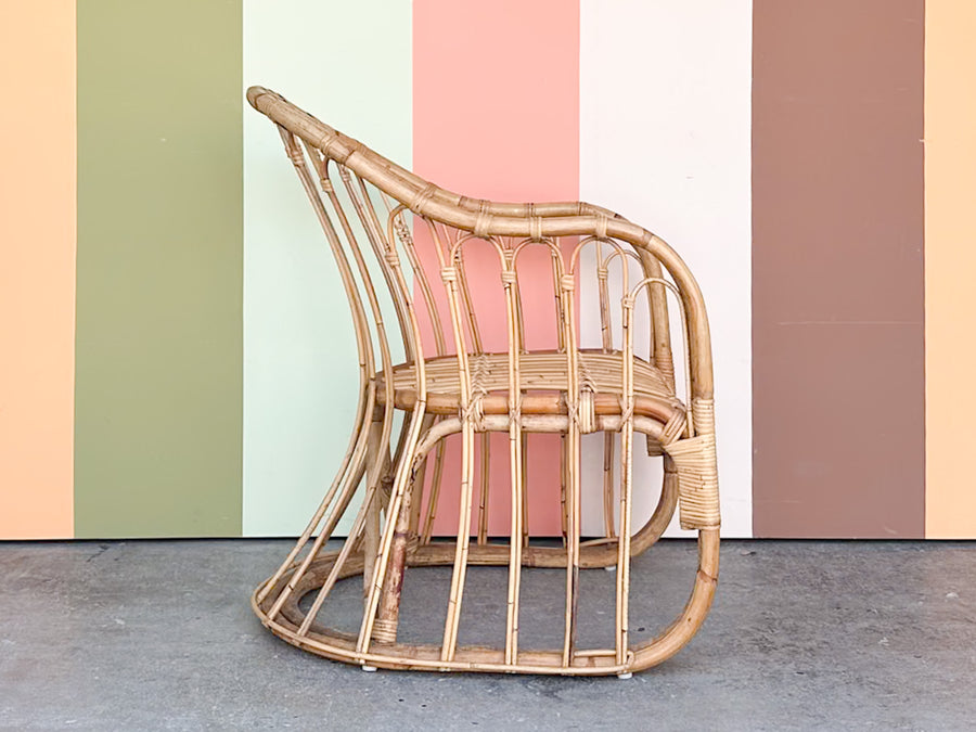 Cute Coastal Rattan Arm Chair