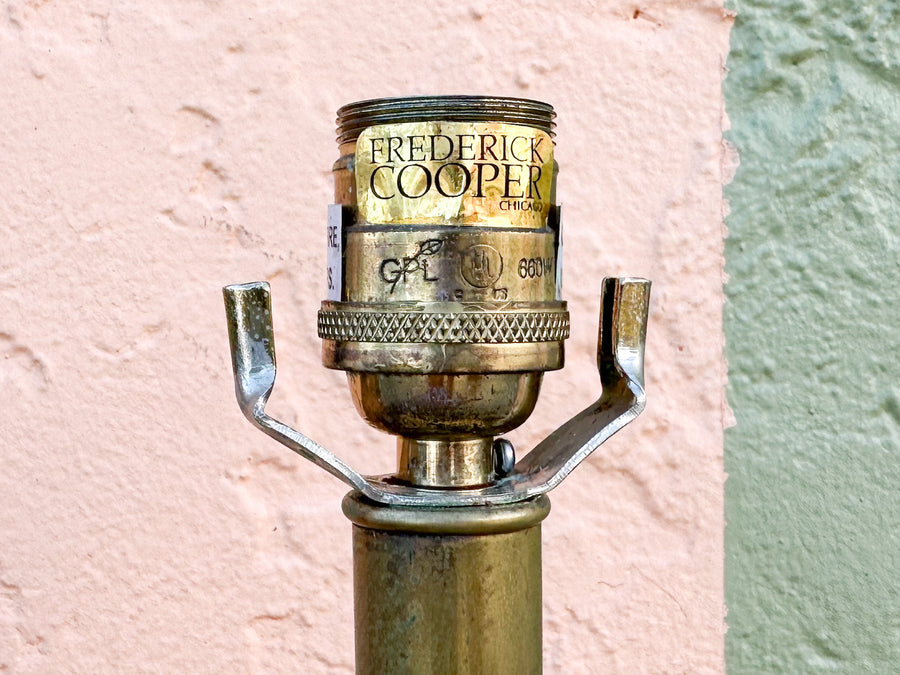 Pair of Frederick Cooper Twisted Brass Lamps