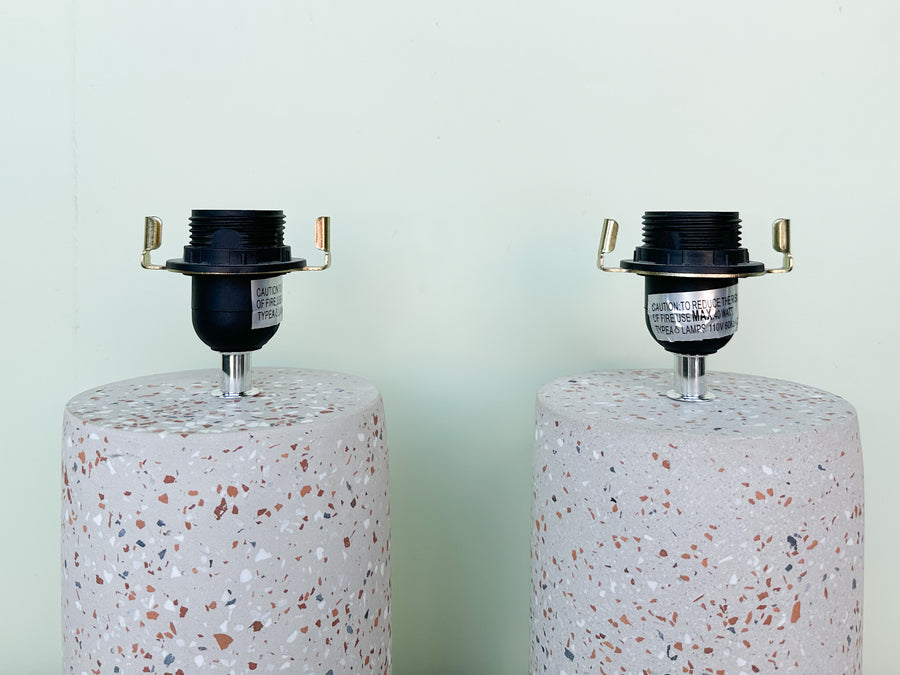 Pair of Cute MCM Terrazzo Lamps