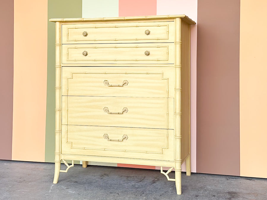 Thomasville Faux Bamboo Tall Chest