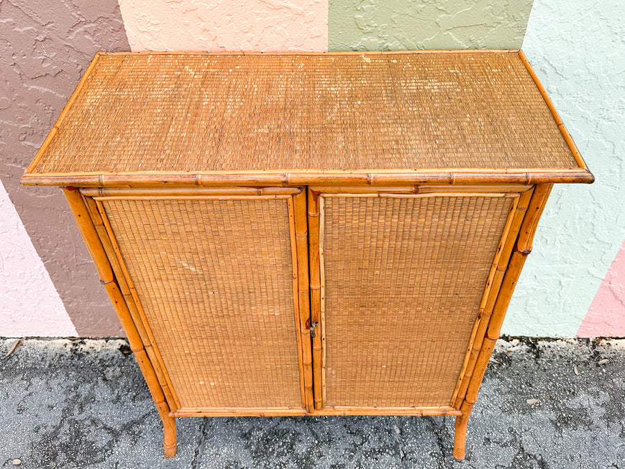 West Indies Style Bamboo Cabinet