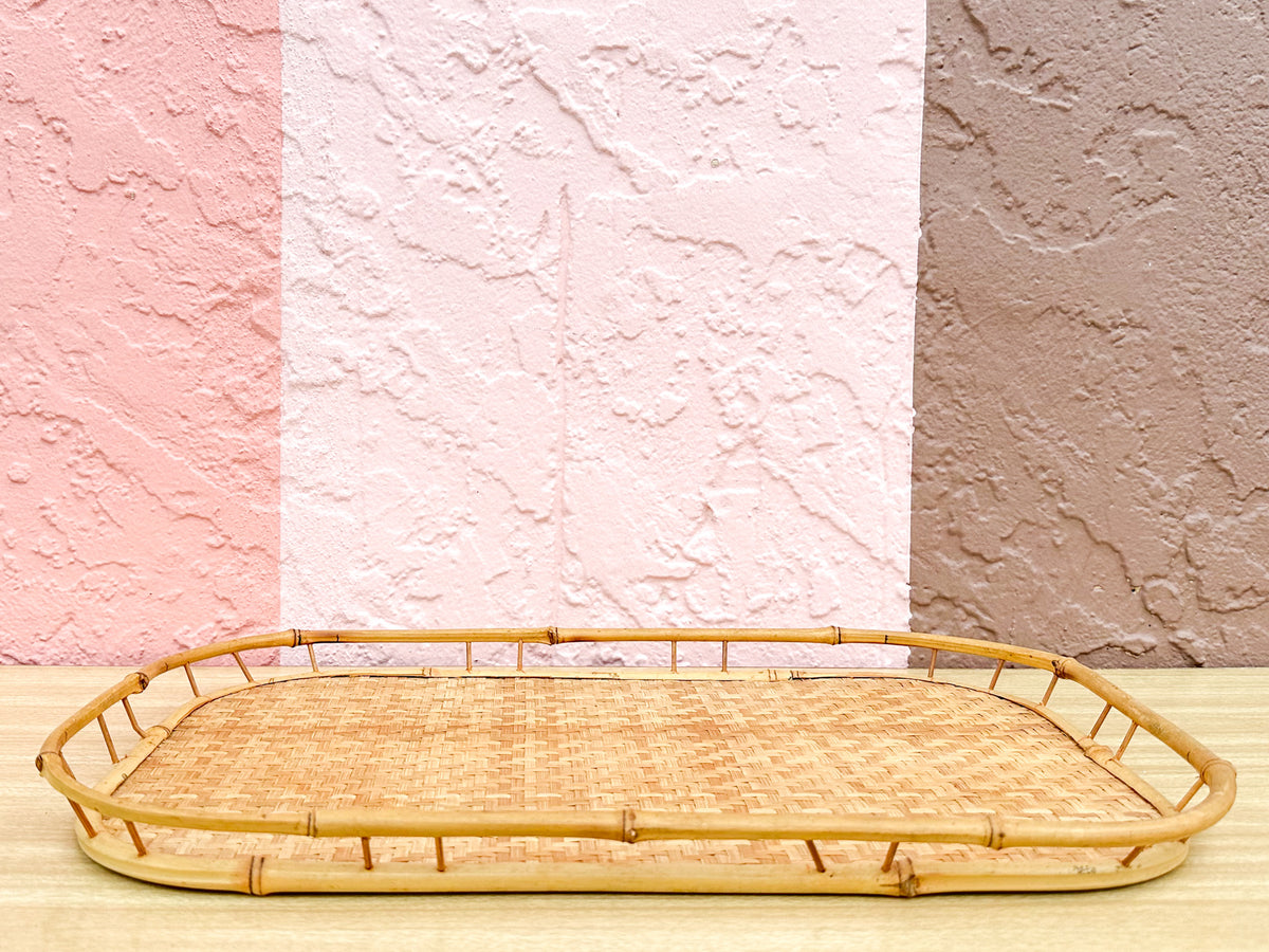 Set of Four Bamboo Trays