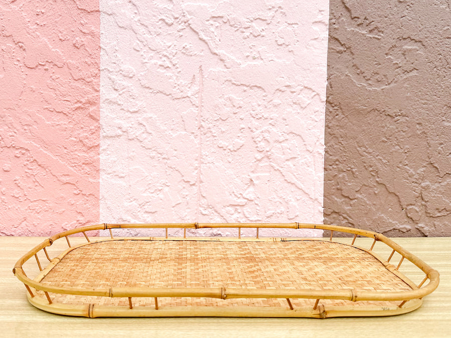 Set of Four Bamboo Trays