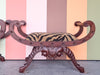 Pair of Regency Style Mahogany X Benches