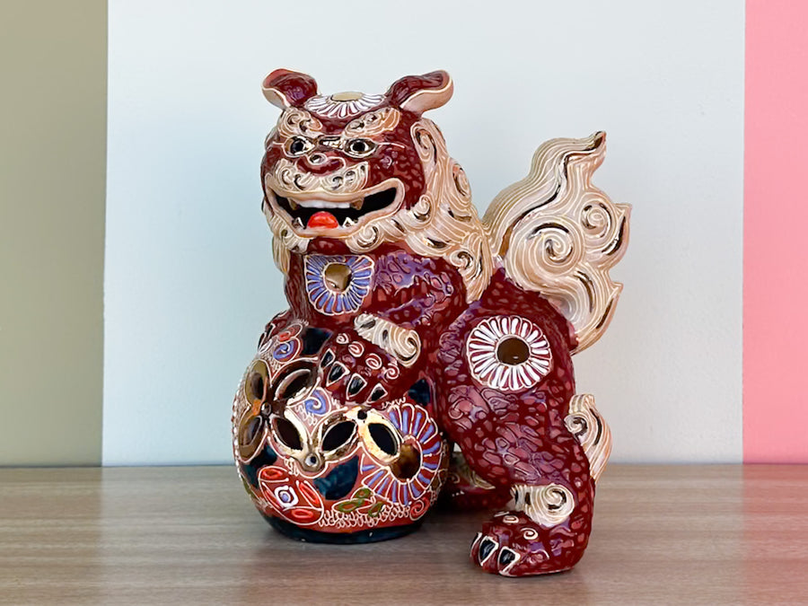 Pair of Colorful Foo Dogs